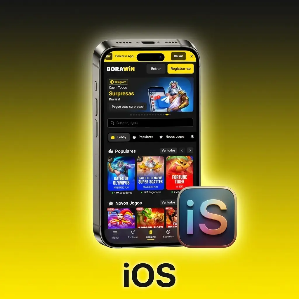 App BoraWin para iPhone disponível na App Store, compatível com iOS 13.0 ou superior