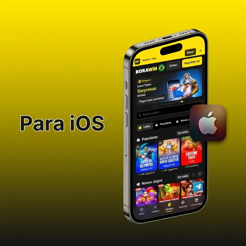 App BoraWin para iOS disponível na App Store para iPhones e iPads com iOS 12.0 ou superior
