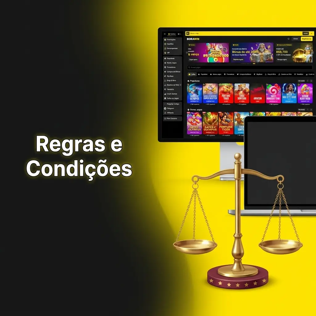 Regras e condições da plataforma: idade mínima, verificação de identidade, bônus e uso pessoal da conta