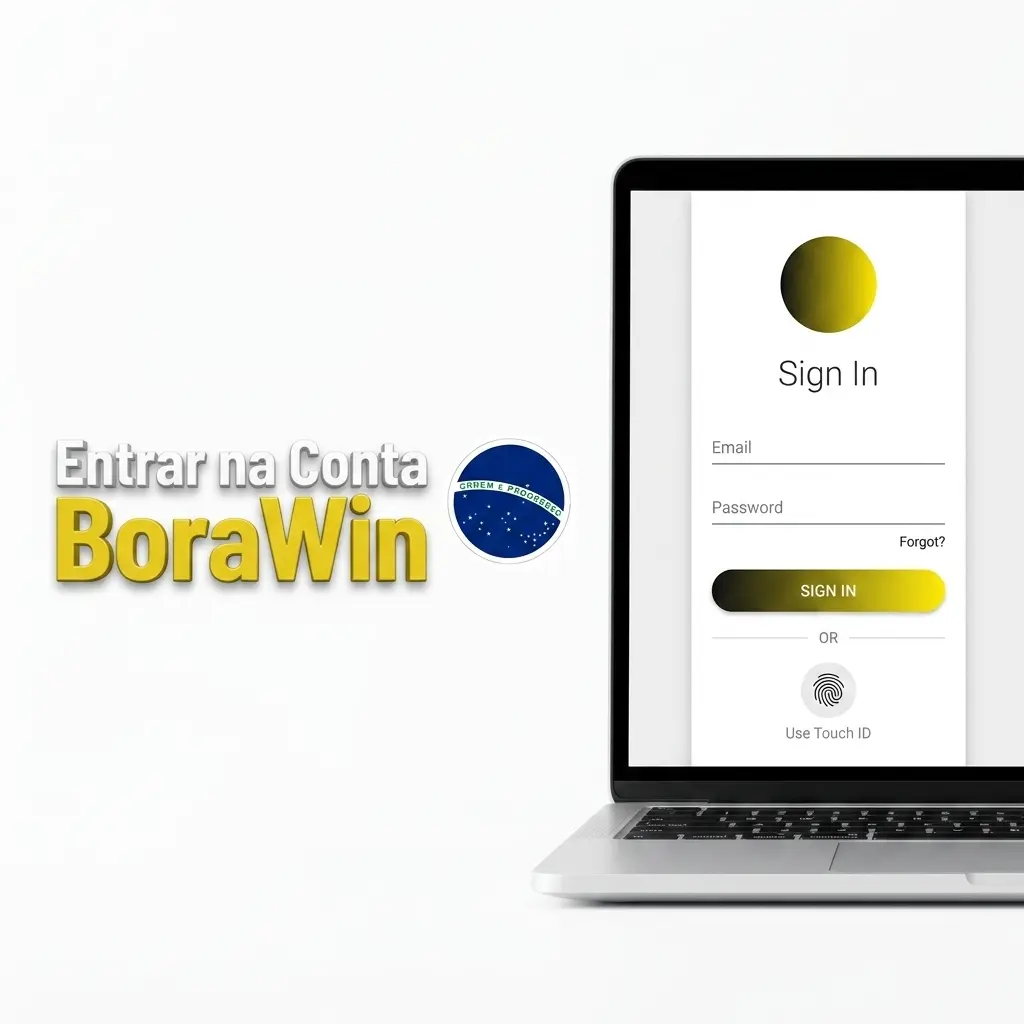 Tela de login da BoraWin com campos de e-mail e senha para acessar a conta de apostas