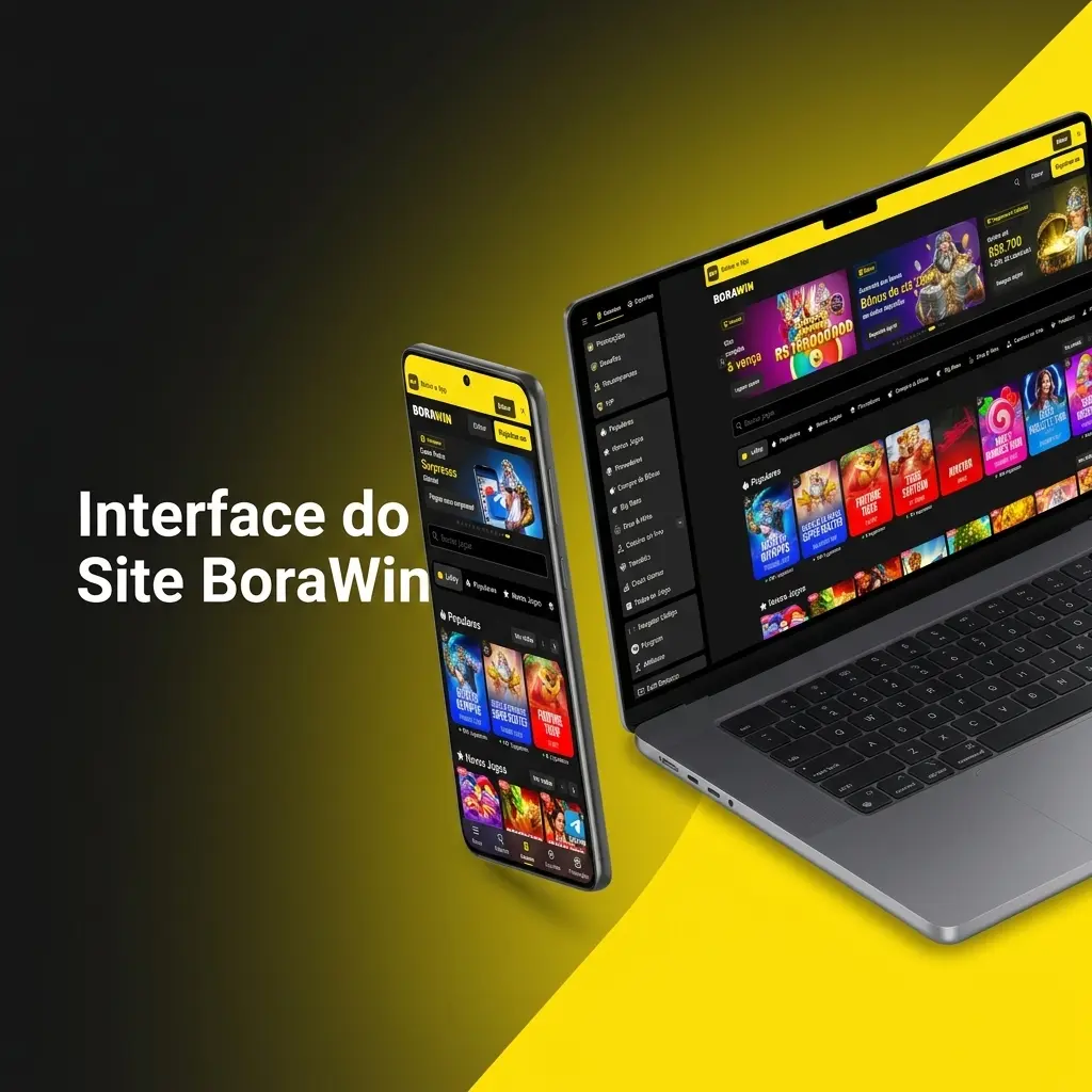 Interface do site BoraWin com menu de apostas esportivas, cassino ao vivo, ciberesportes e promoções para usuários brasileiros