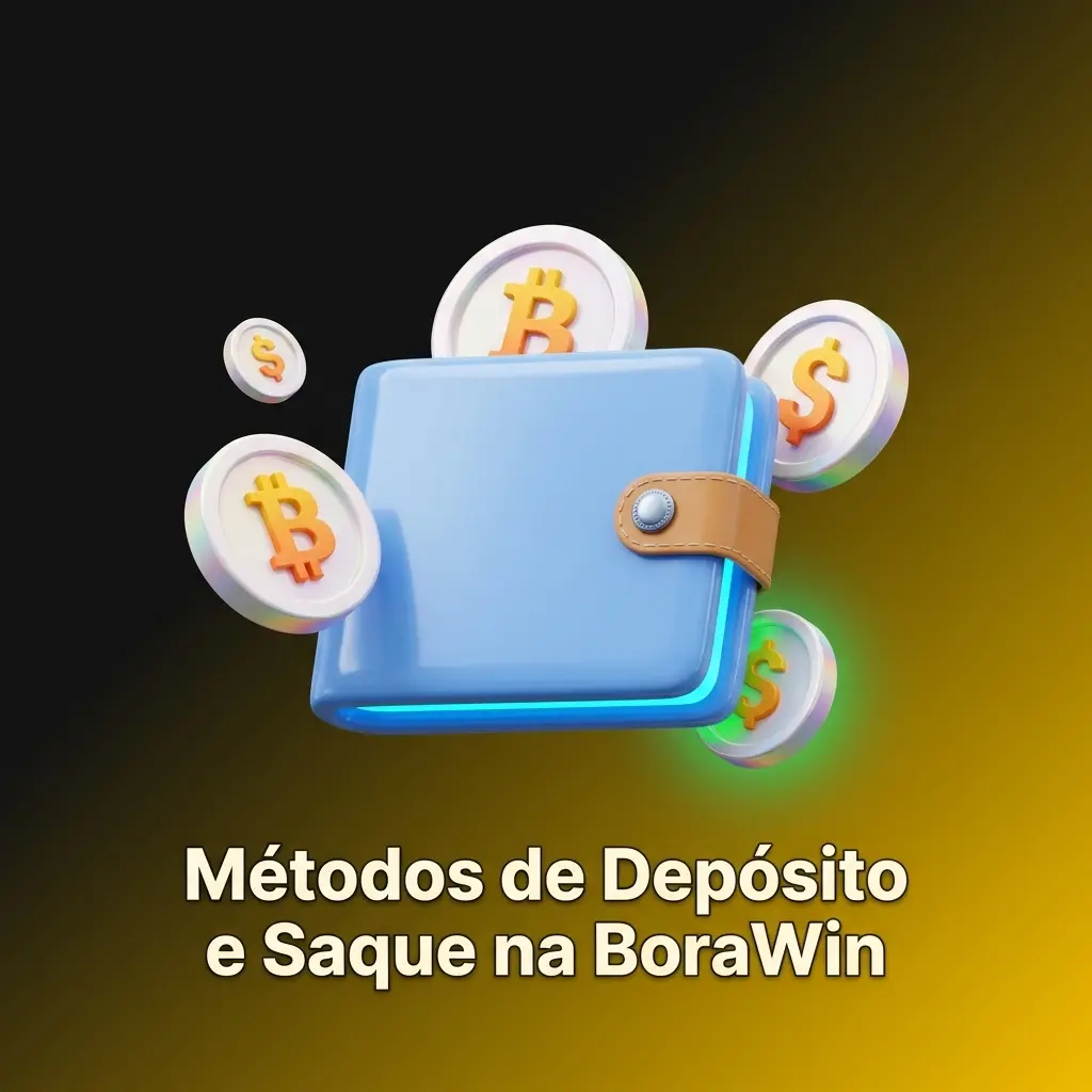 Métodos de depósito e saque na BoraWin: PIX, boleto, cartões, criptomoedas e mais opções no Brasil.