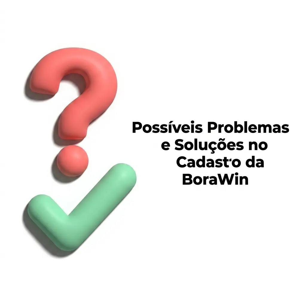 Tabela de problemas e soluções no cadastro da BoraWin, incluindo verificação de SMS, e-mail e documentos